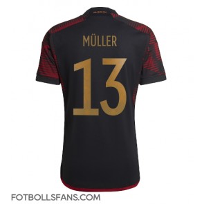 Tyskland Thomas Muller #13 Replika Bortatröja VM 2022 Kortärmad
